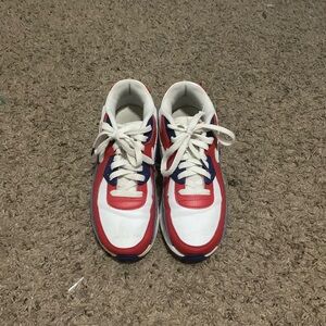 Nike Kids White and Red Sneakers